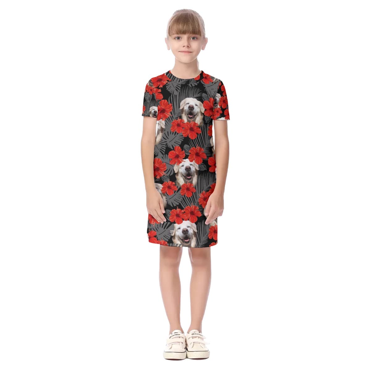 Golden Retriever Dog Aloha Dress For Girls