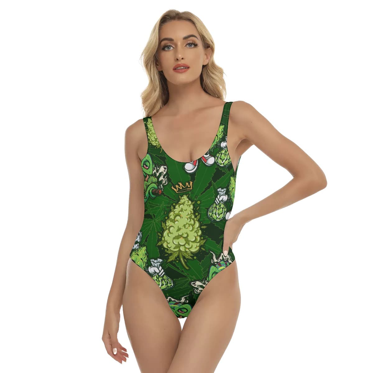 Weed Aloha Swimsuit For Summer