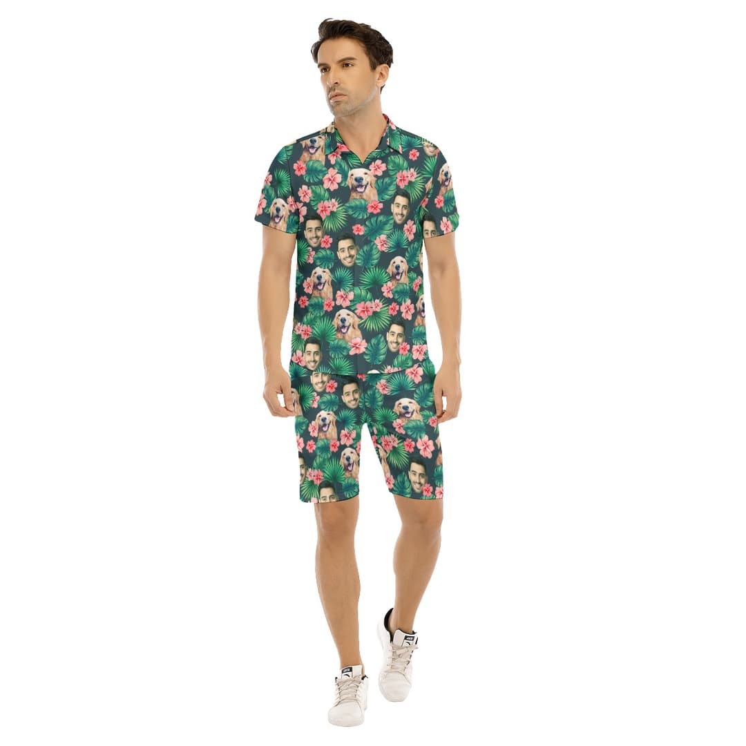 Best Custom Face Hawaiian Set For Men