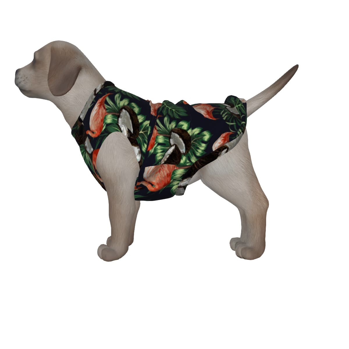 Flamingo And Coconut Aloha Matching Shirt For Dogs