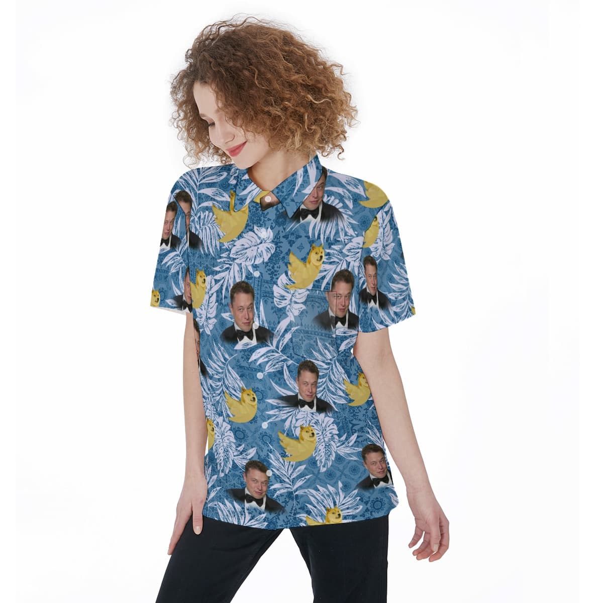 Funny Elon Musk Doggie Twitter Hawaiian Shirt