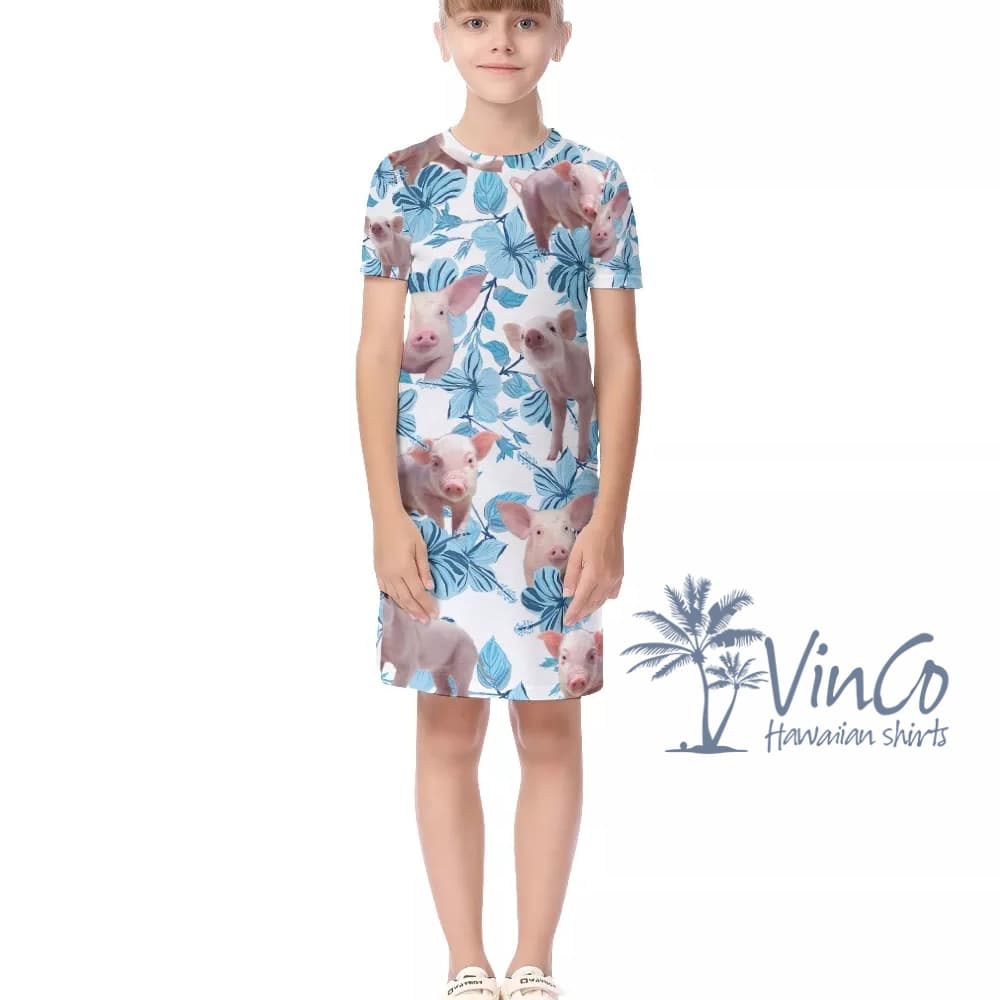 Funny Pig Beach Dress For Girls