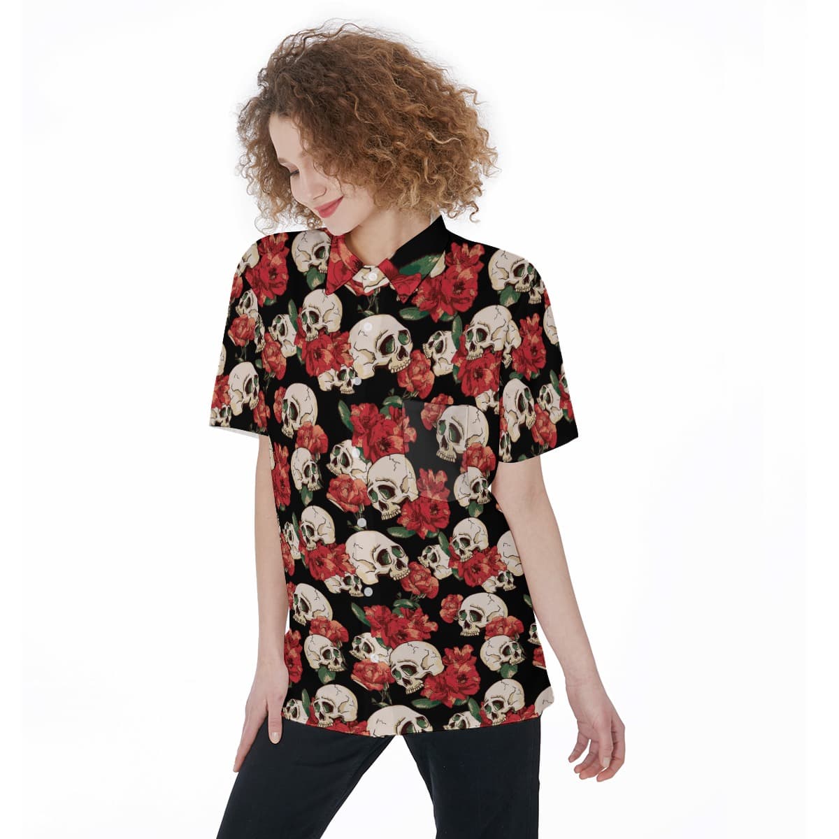 Goth Women’s Hawaiian Shirt (4)