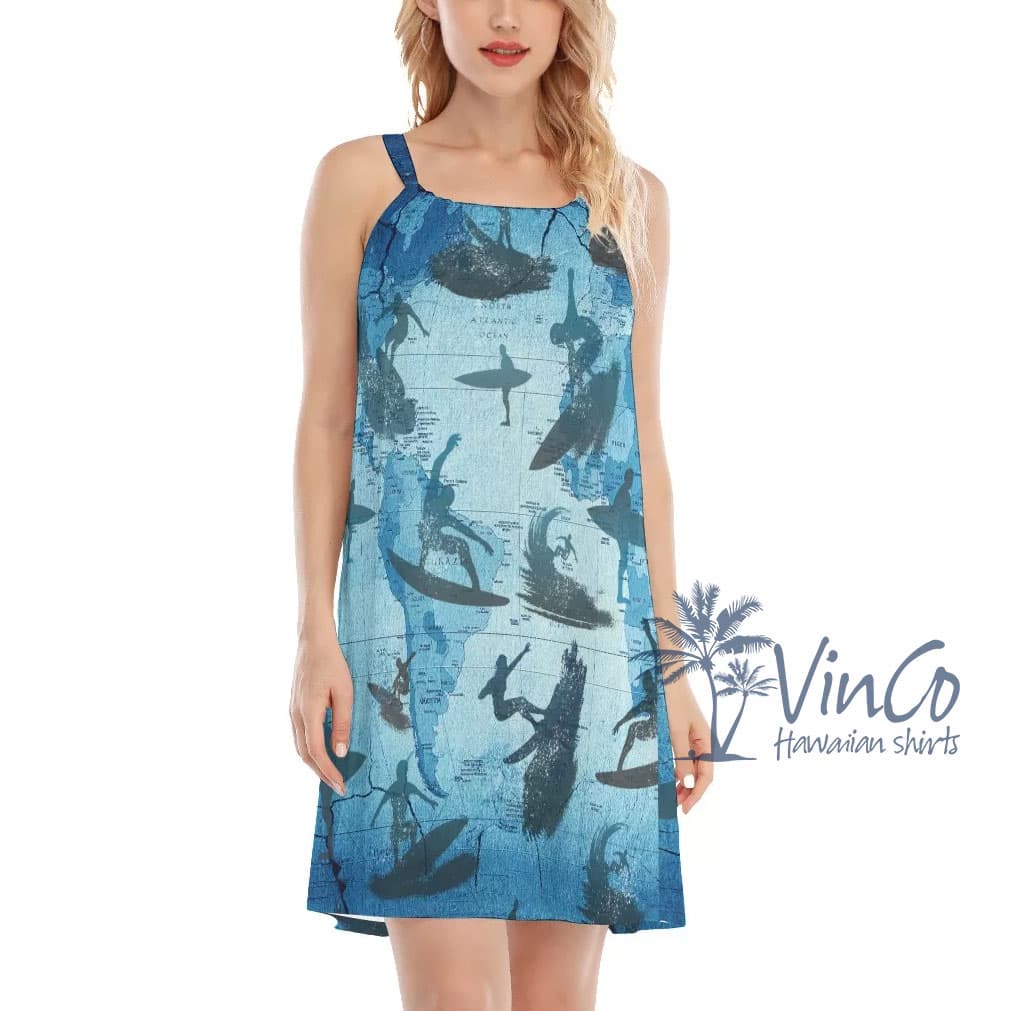Surfing Map Beach Dress For Women Best Surfing Outfit For Girls