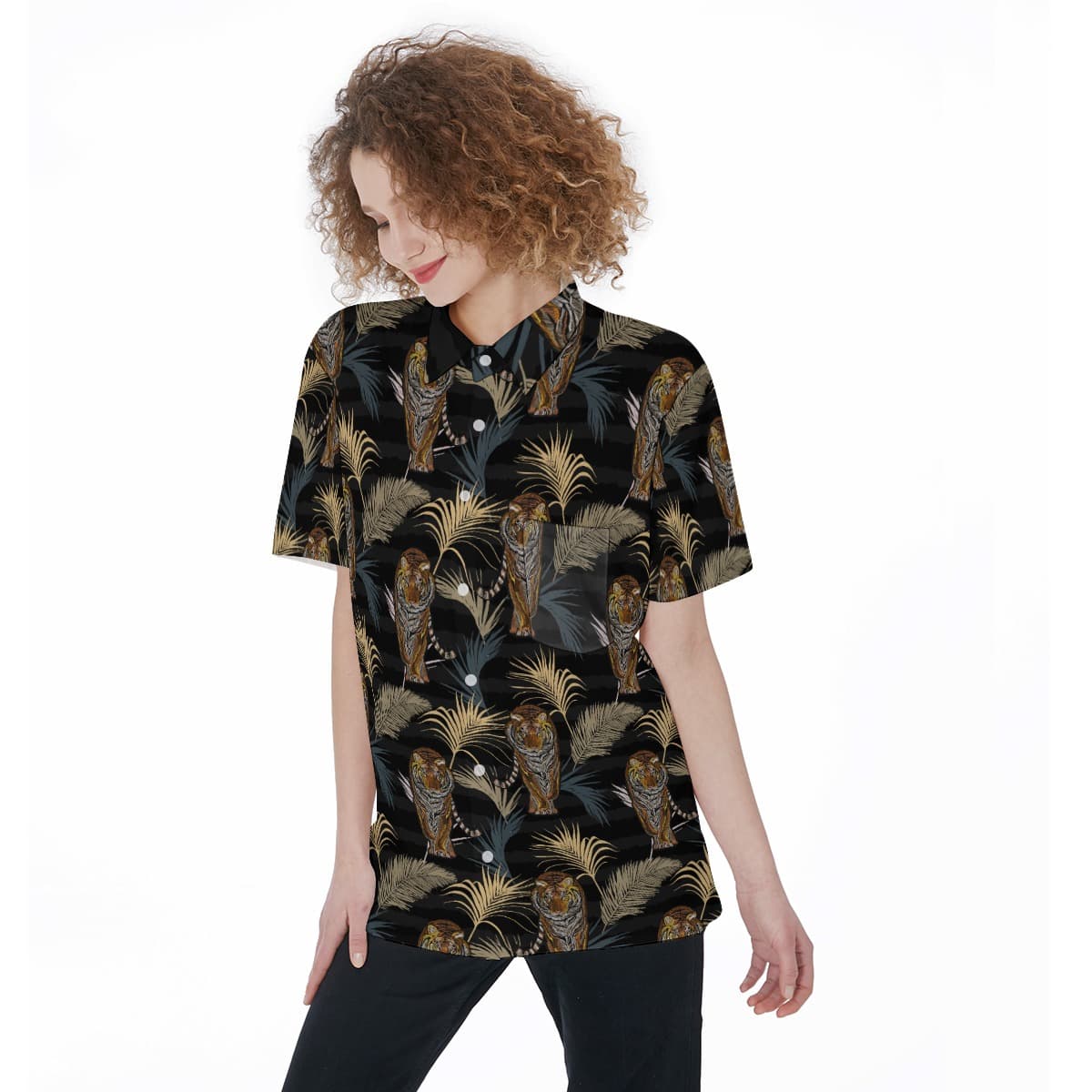 Tropical Tiger Shirt For Women (1)