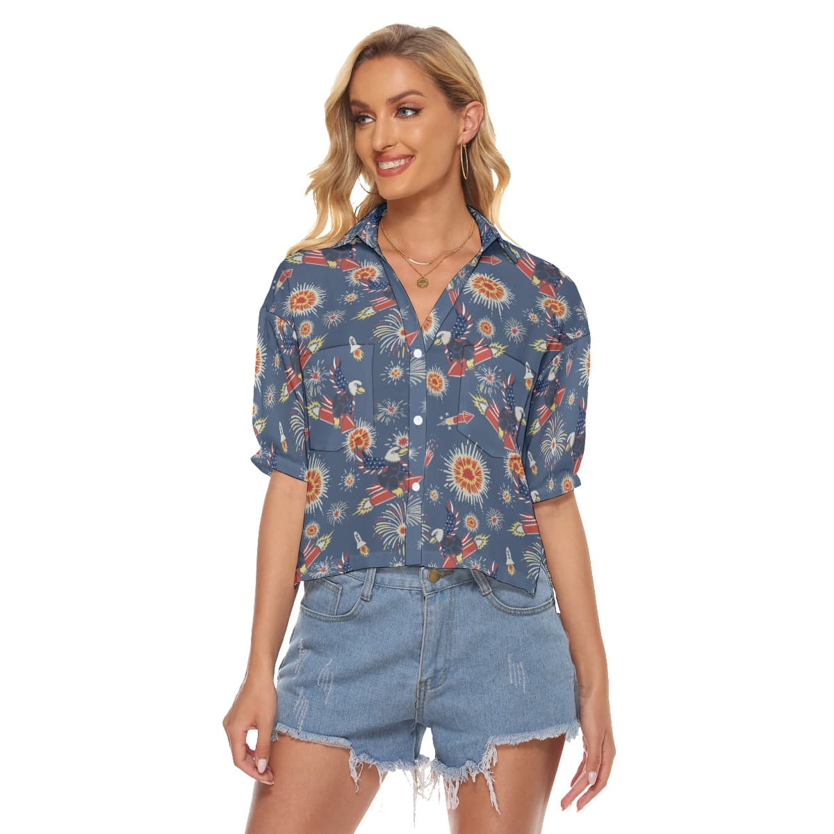 American Eagle Hawaiian Crop Top For Women (1)