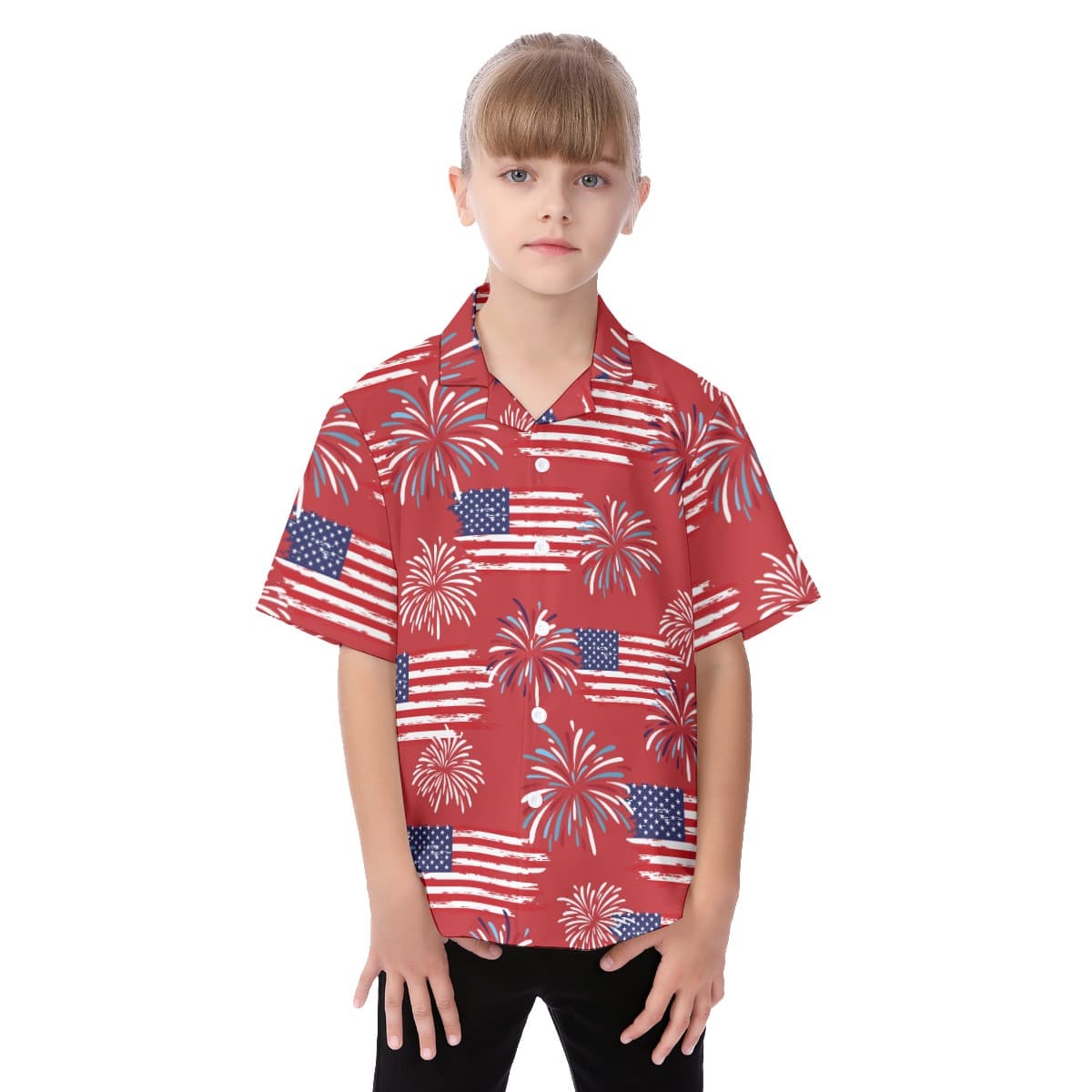 American Summer Patriotic Hawaiian Shirt