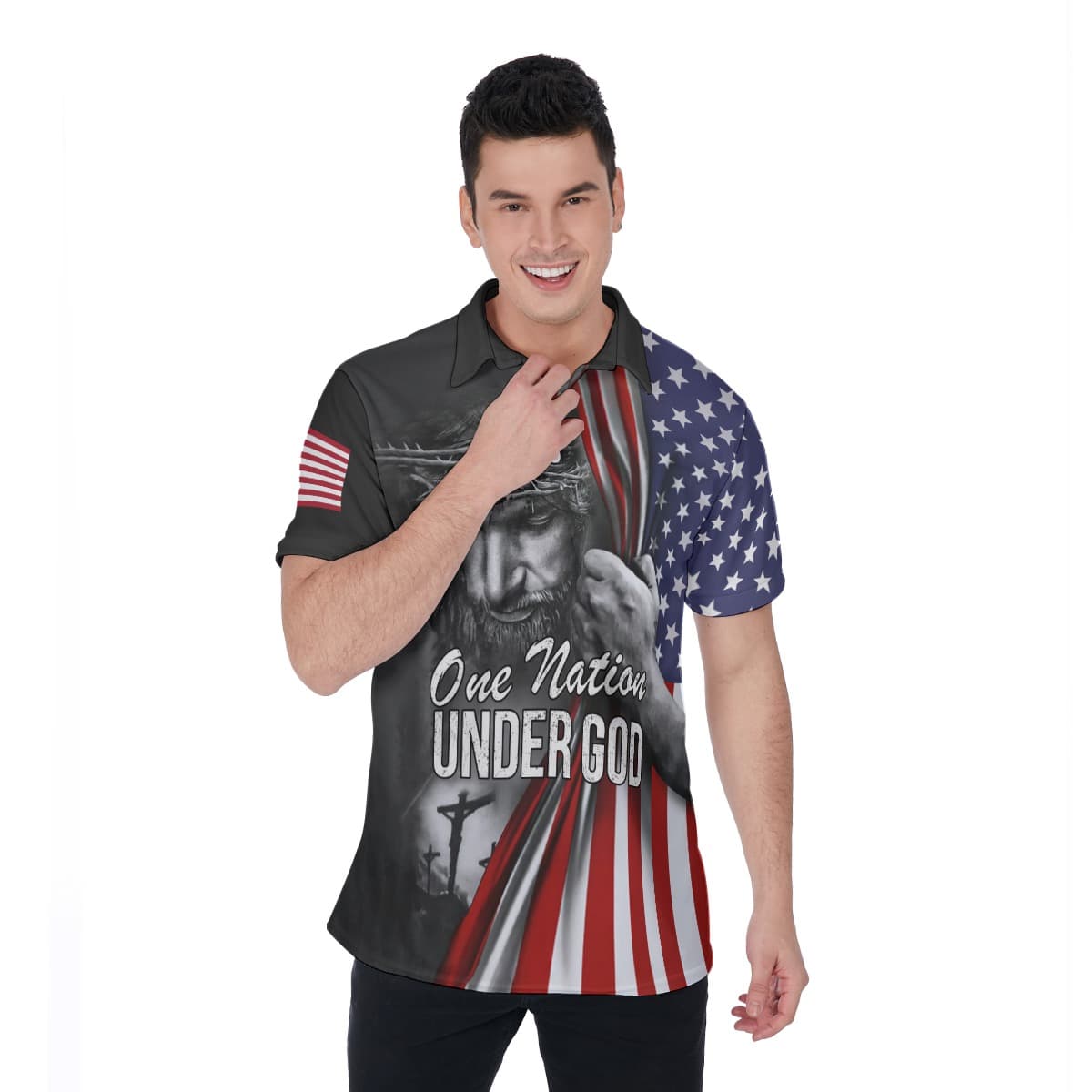 Jesus American Men’s Polo Shirt (1)