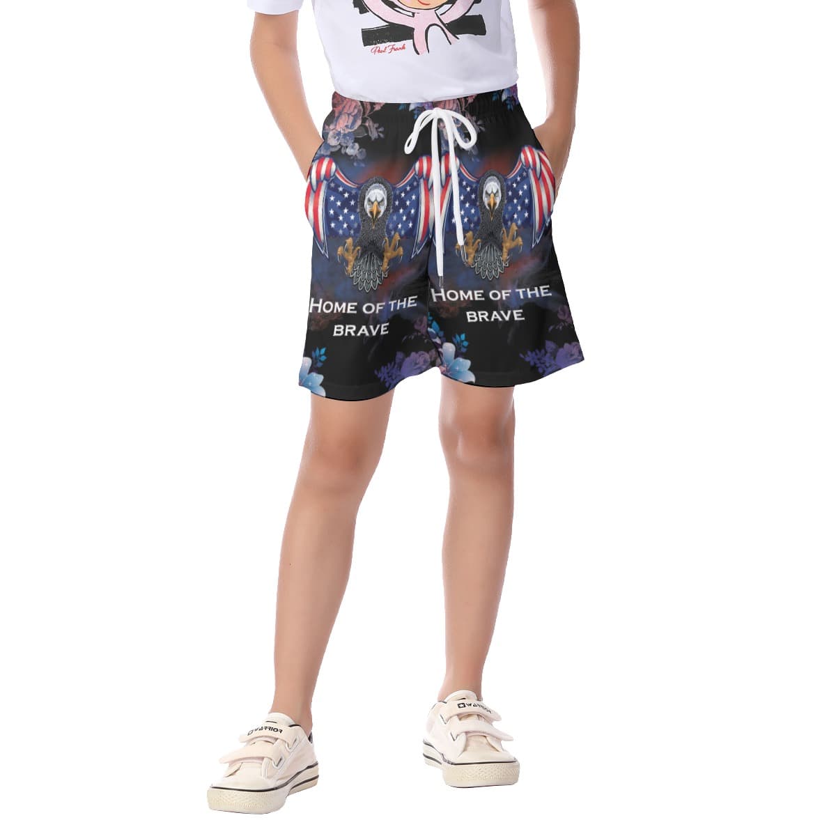 Patriotism American Eagle Beach Short For Kid (1)