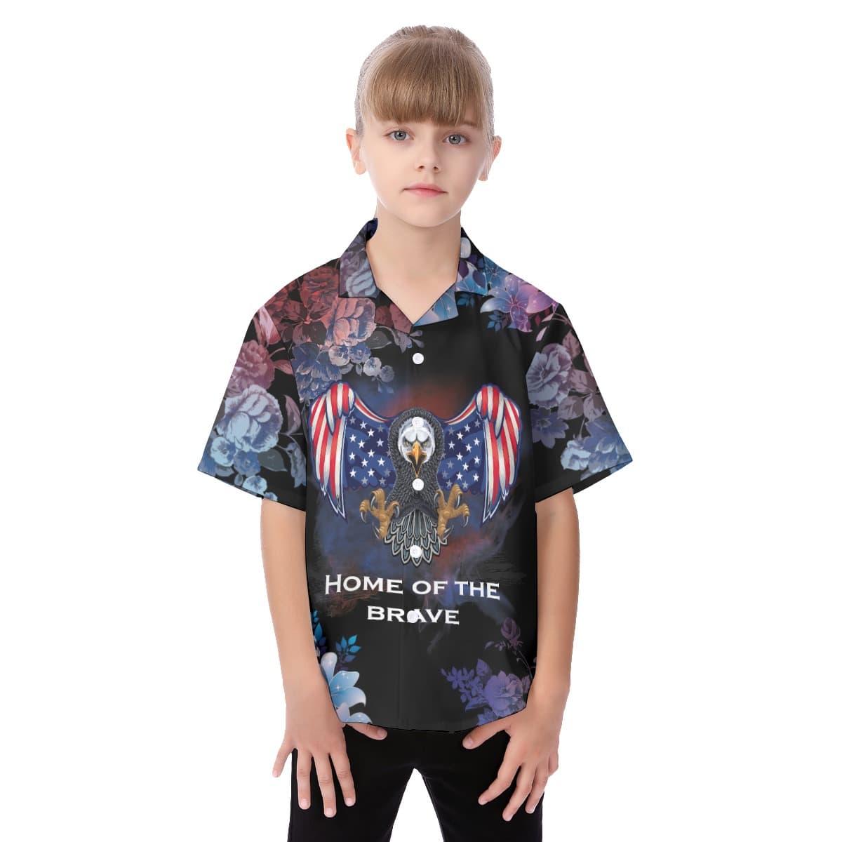 Patriotism American Eagle Hawaiian Shirt For Kid (1)