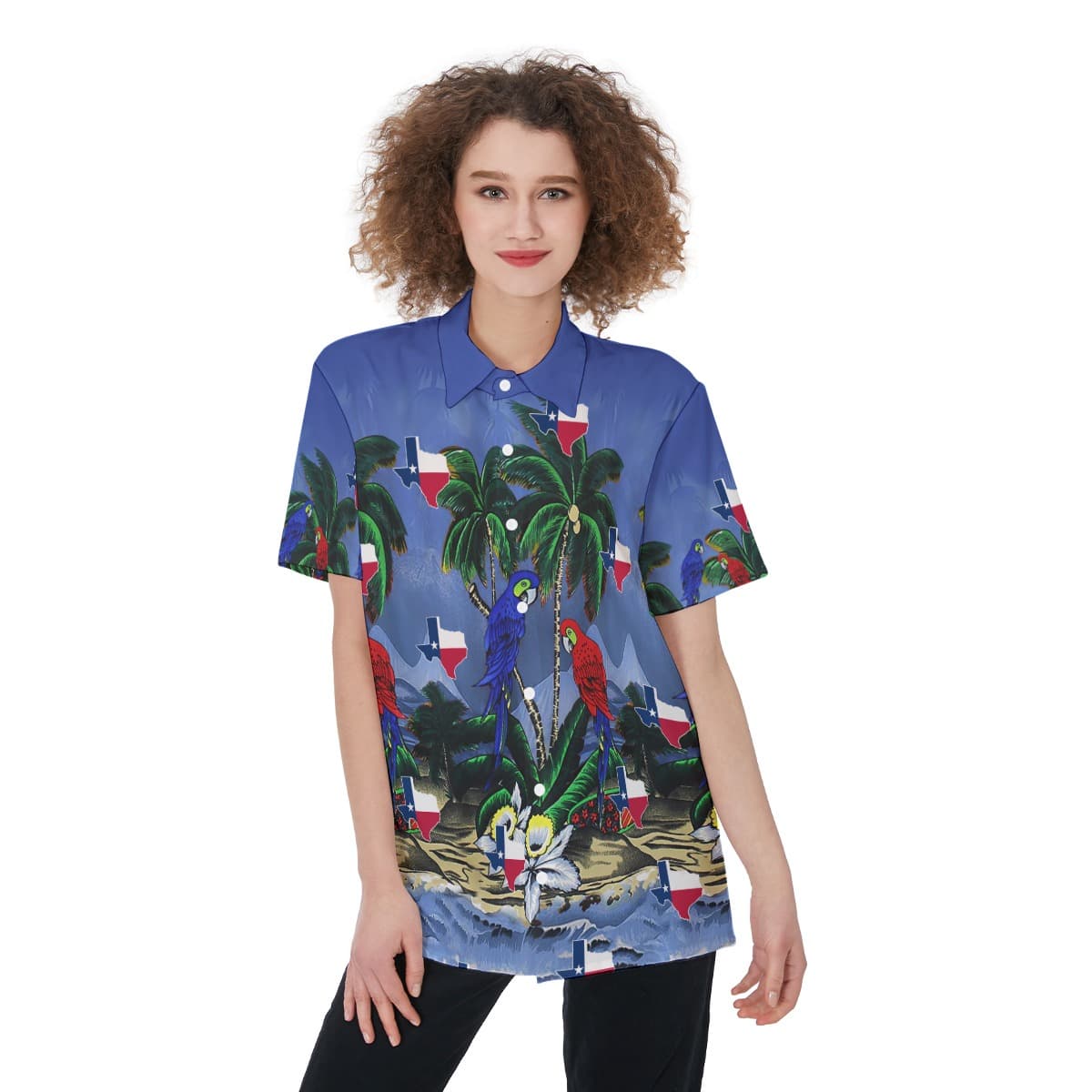 Texas Parrots Tropical Hawaiian Shirt (1)