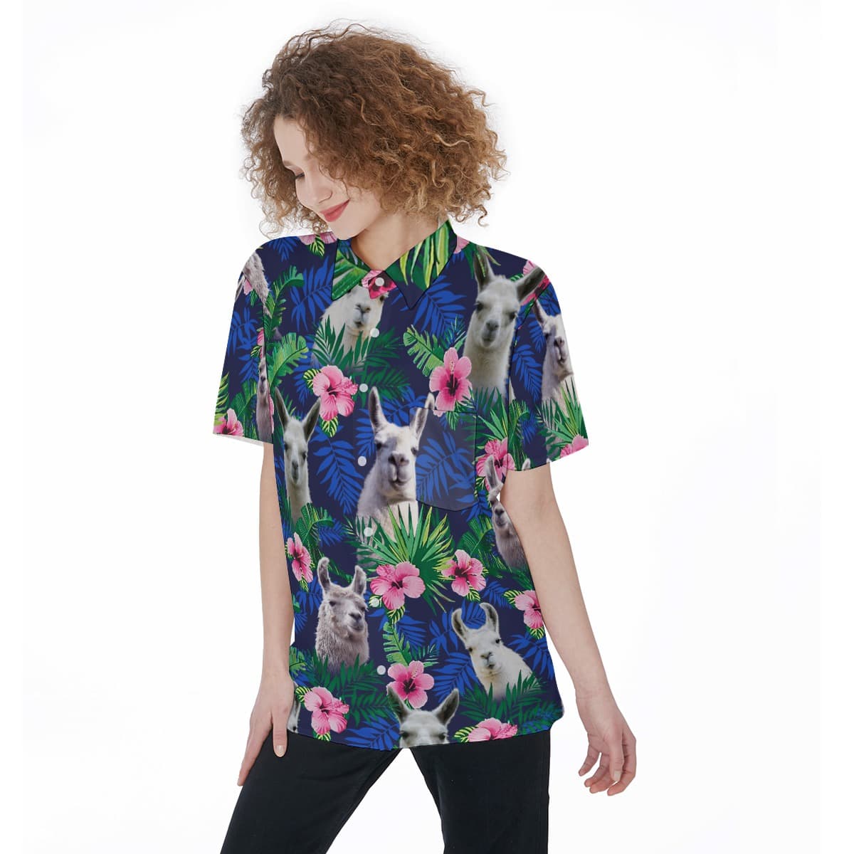 Tropical Llama Hawaiian Shirt