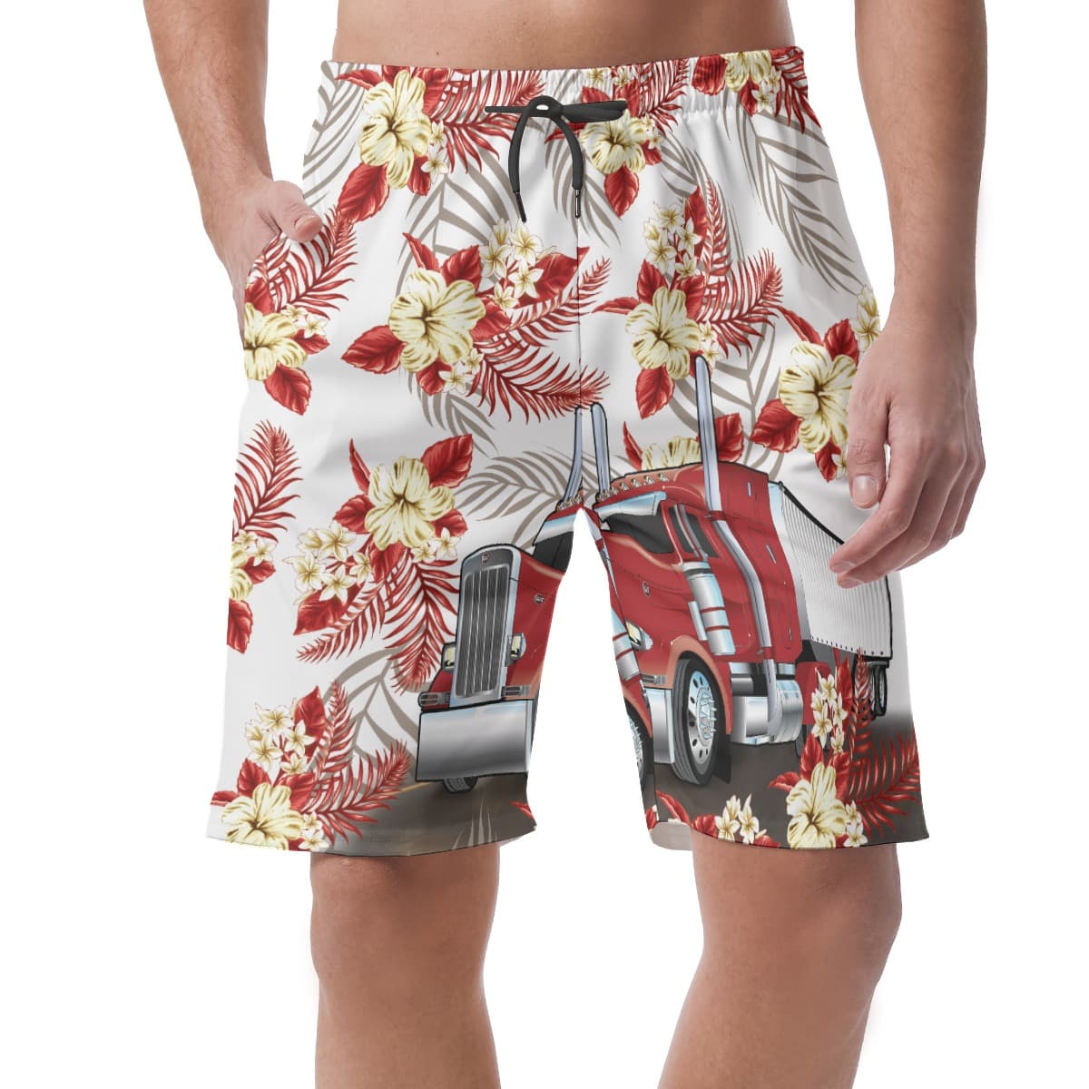 Trucker Floral Hawaiian Shorts (1)