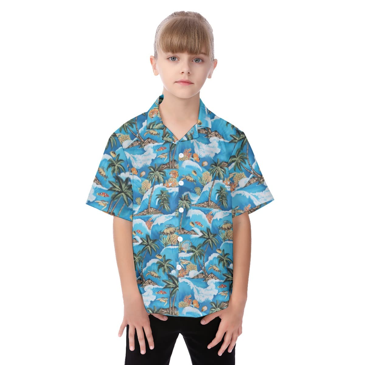 Turtle Lover Hawaiian Shirt For Kids (1)