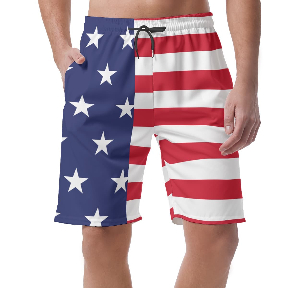 American Flag Men’s Hawaiian Shorts (1)