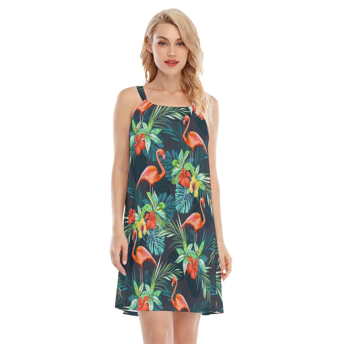 Best Tropical Flamingo Hawaiian Dress (1)