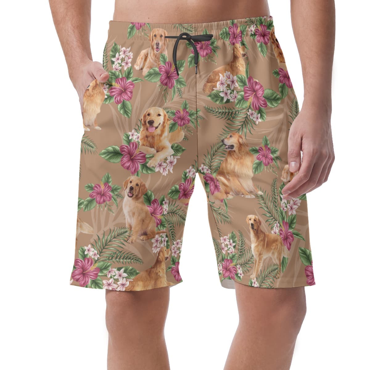 Golden Retriever Board Shorts For Men (1)