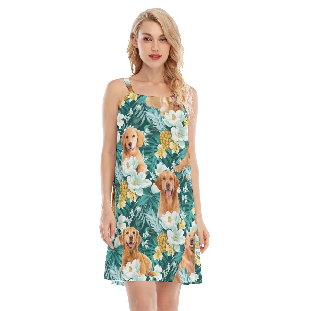 Golden Retriever Lovers Hawaiian Dress For Summer (1)