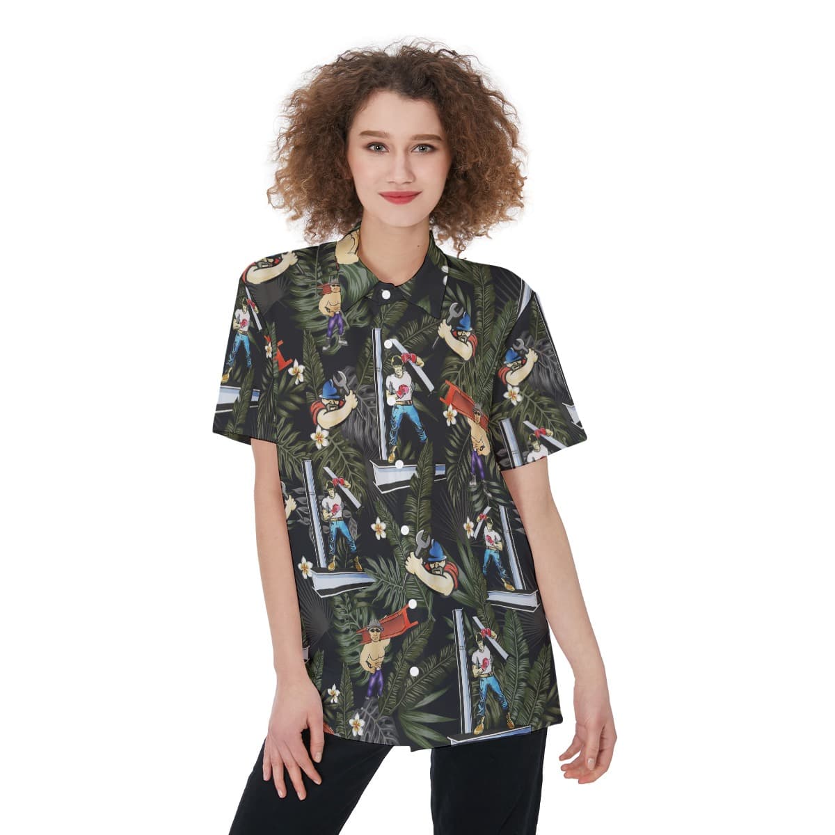 Ironworker Aloha Shirt For Women (3)