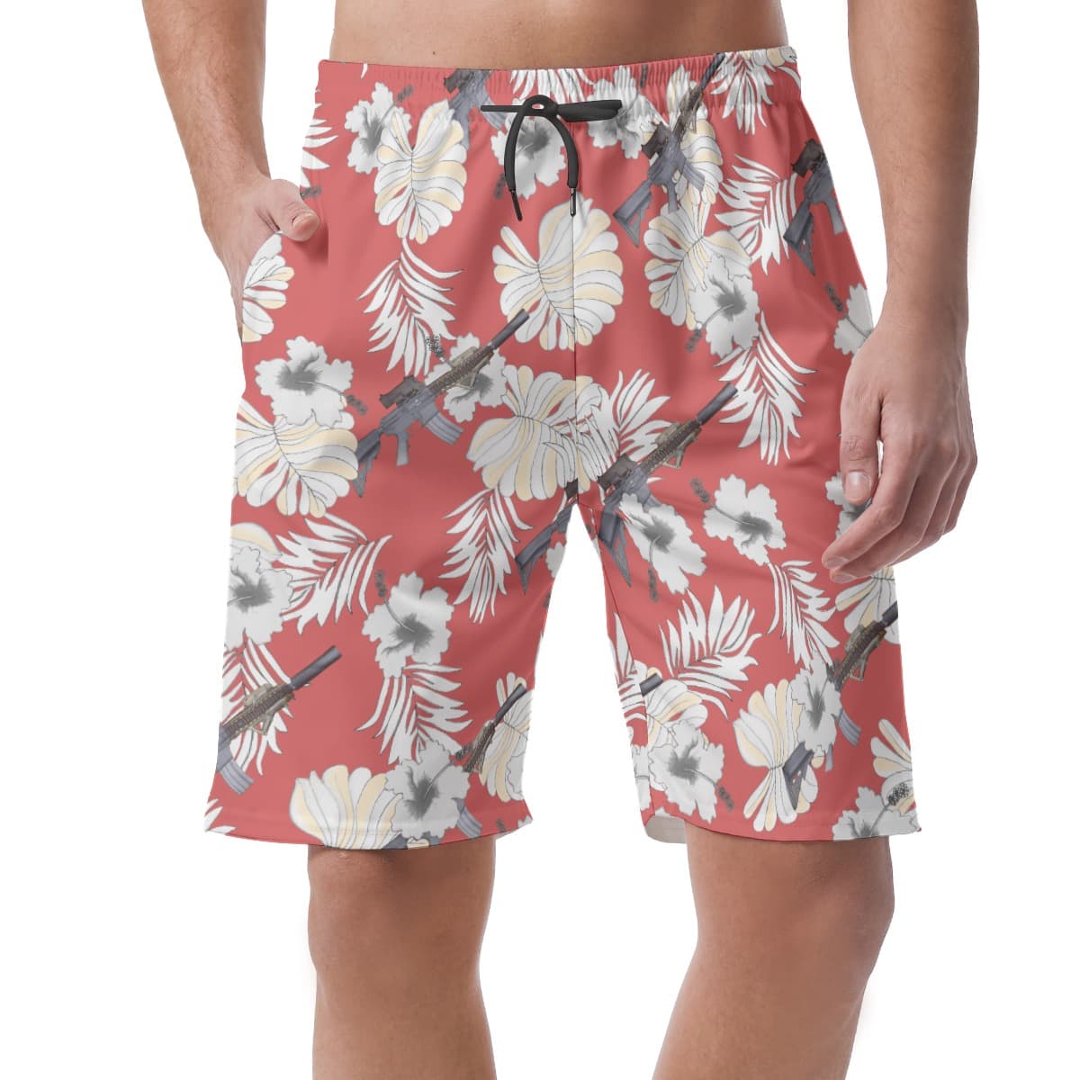 Mk18 Gun Aloha Beach Shorts For Tactical Outfit (1)