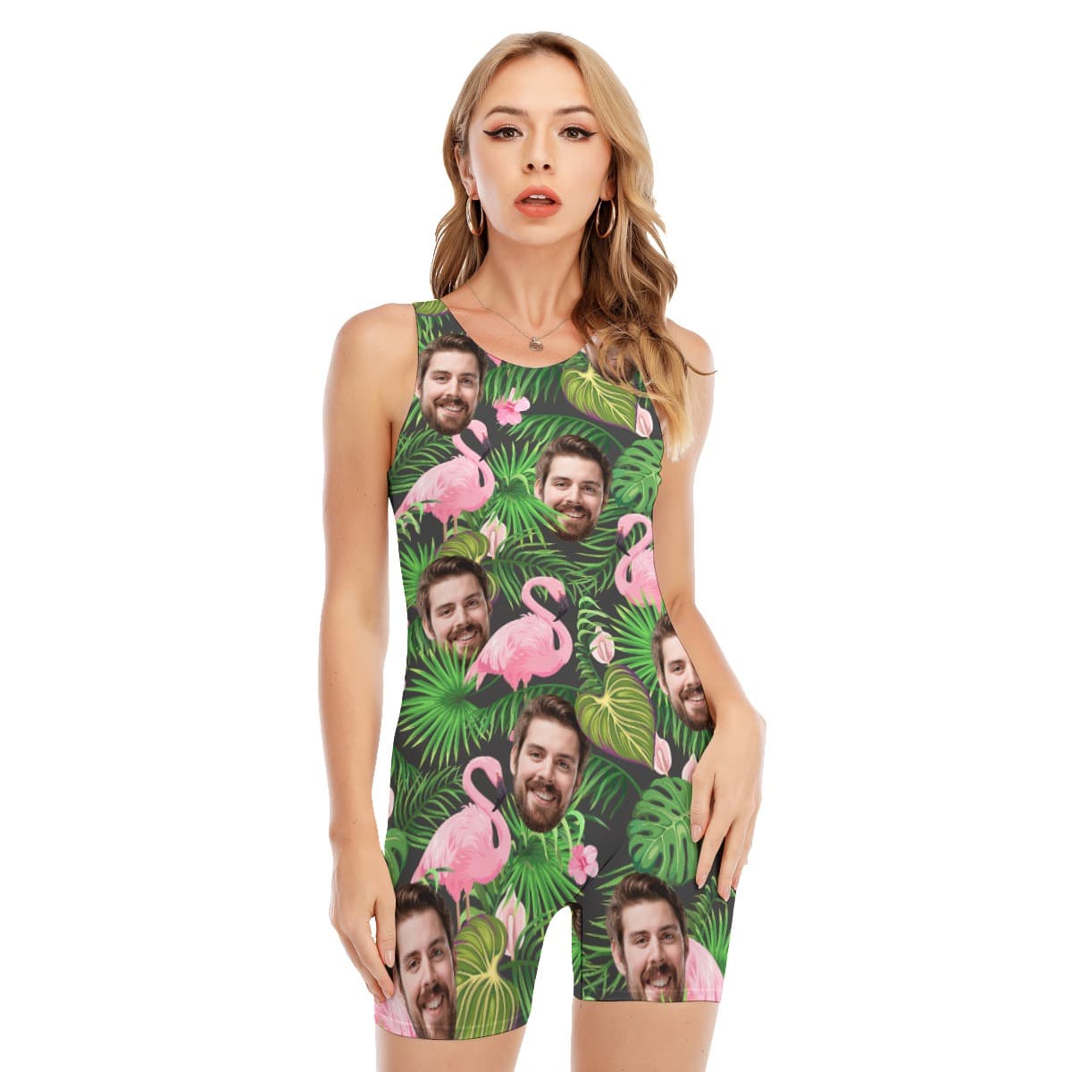 Custom Face Hawaiian Swimsuit For Women (1)