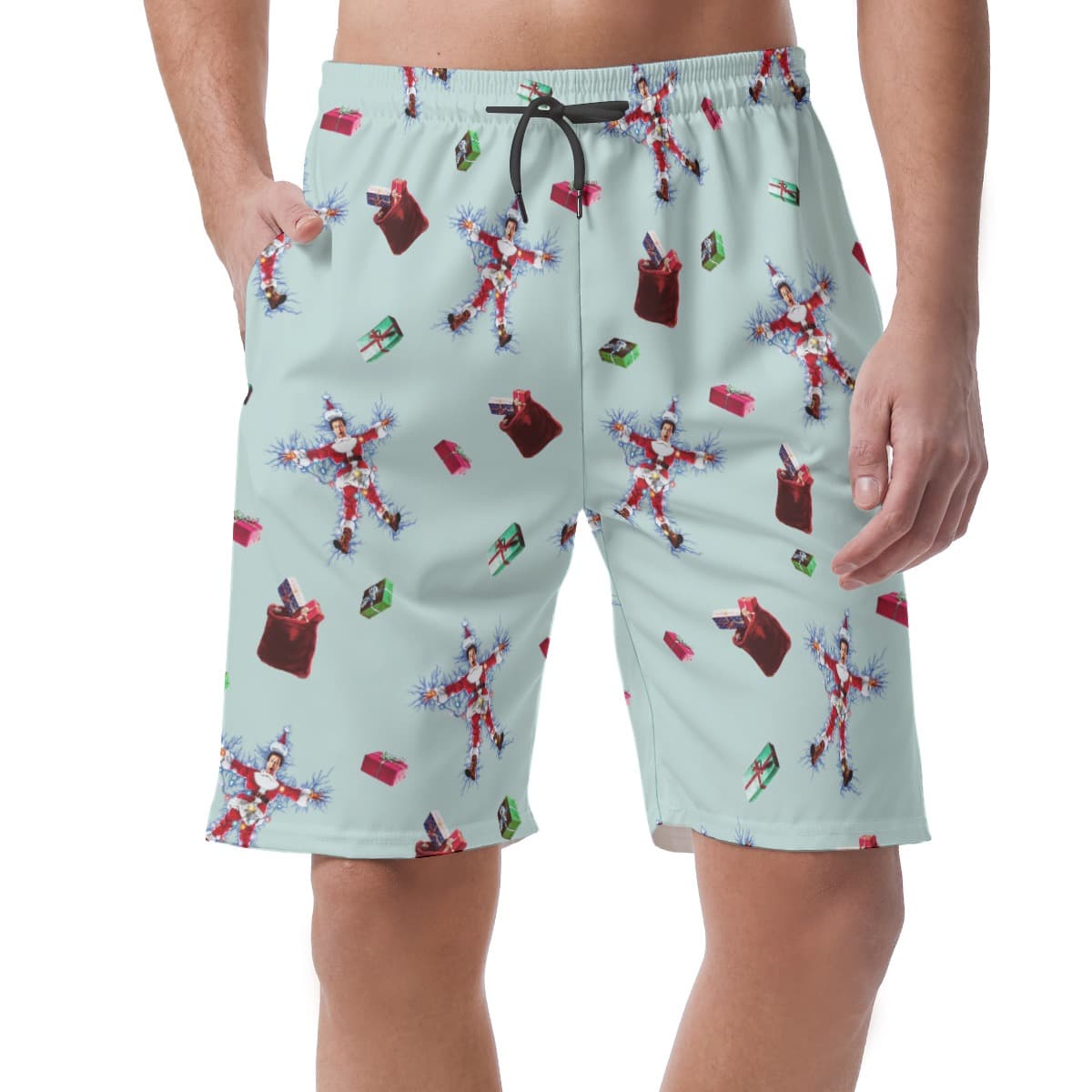 National Lampoon’s Christmas Vacation Clark Hawaiian Board Shorts For Men (1)