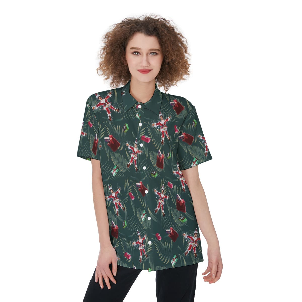 National Lampoon’s Christmas Vacation Tropical Button Up Shirt (1)