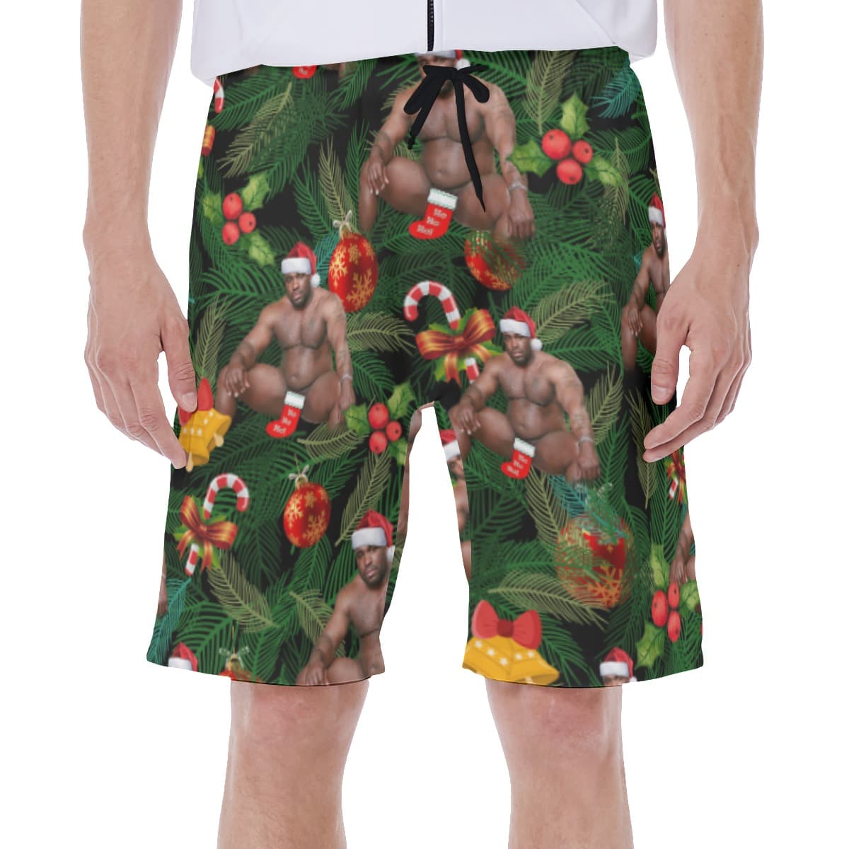 Barry Wood Christmas Aloha Swim Trunks For Men (2)