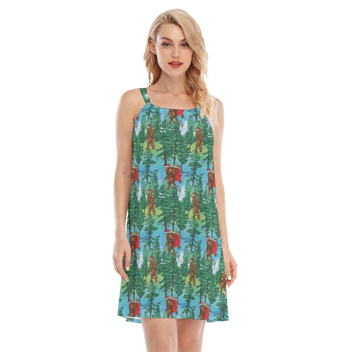 Bigfoot Christmas Aloha Outfit For Women (1)