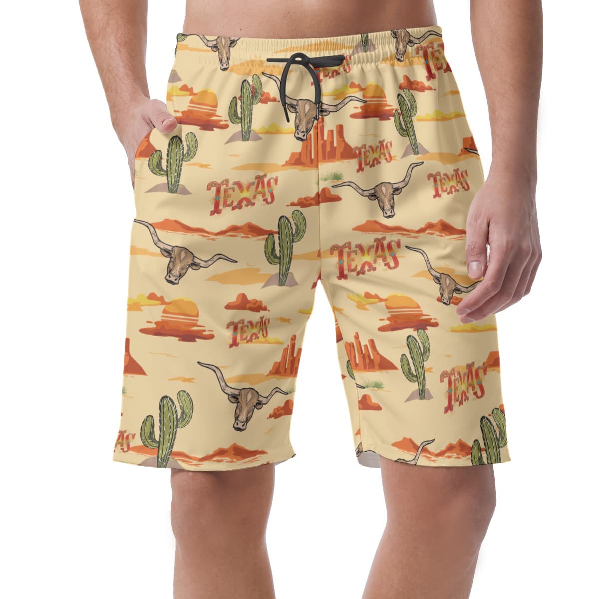 Cool Texas Hawaiian Board Shorts For Men (1)