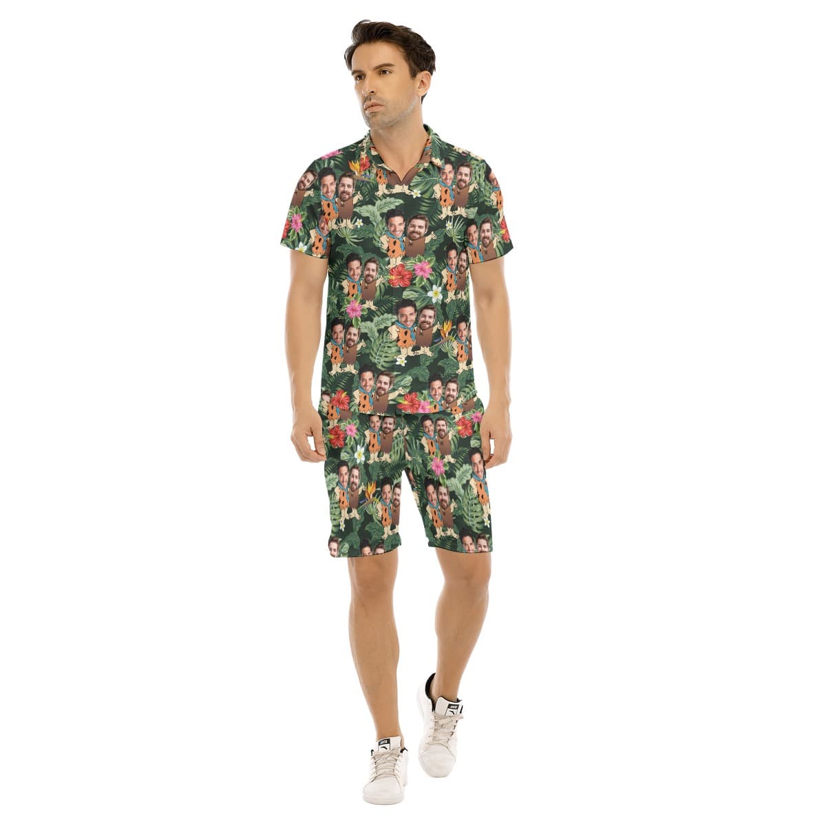 Custom Face Hawaiian Shirt Set For Matching (1)