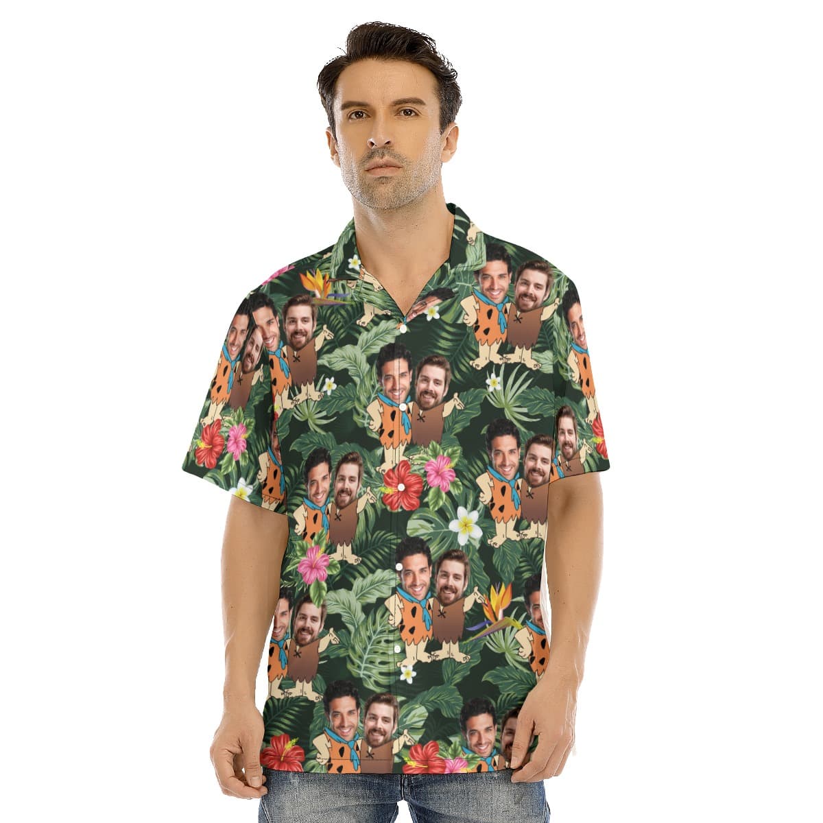 Custom Face Matching Hawaiian Shirt For Men (1)