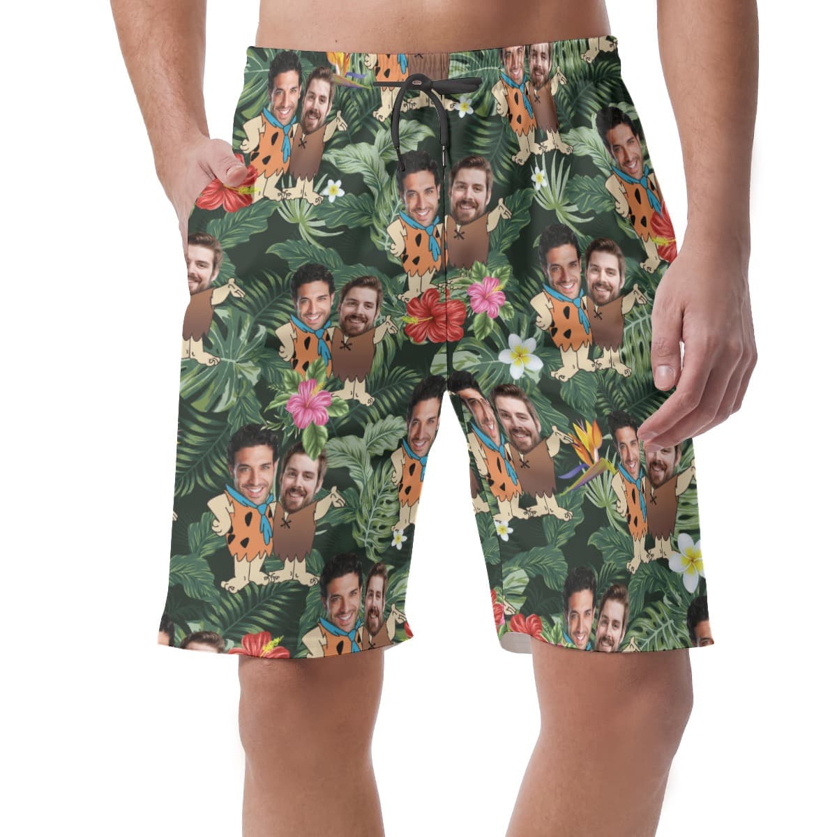 Custom Face Men’s Hawaiian Shorts For Matching (1)