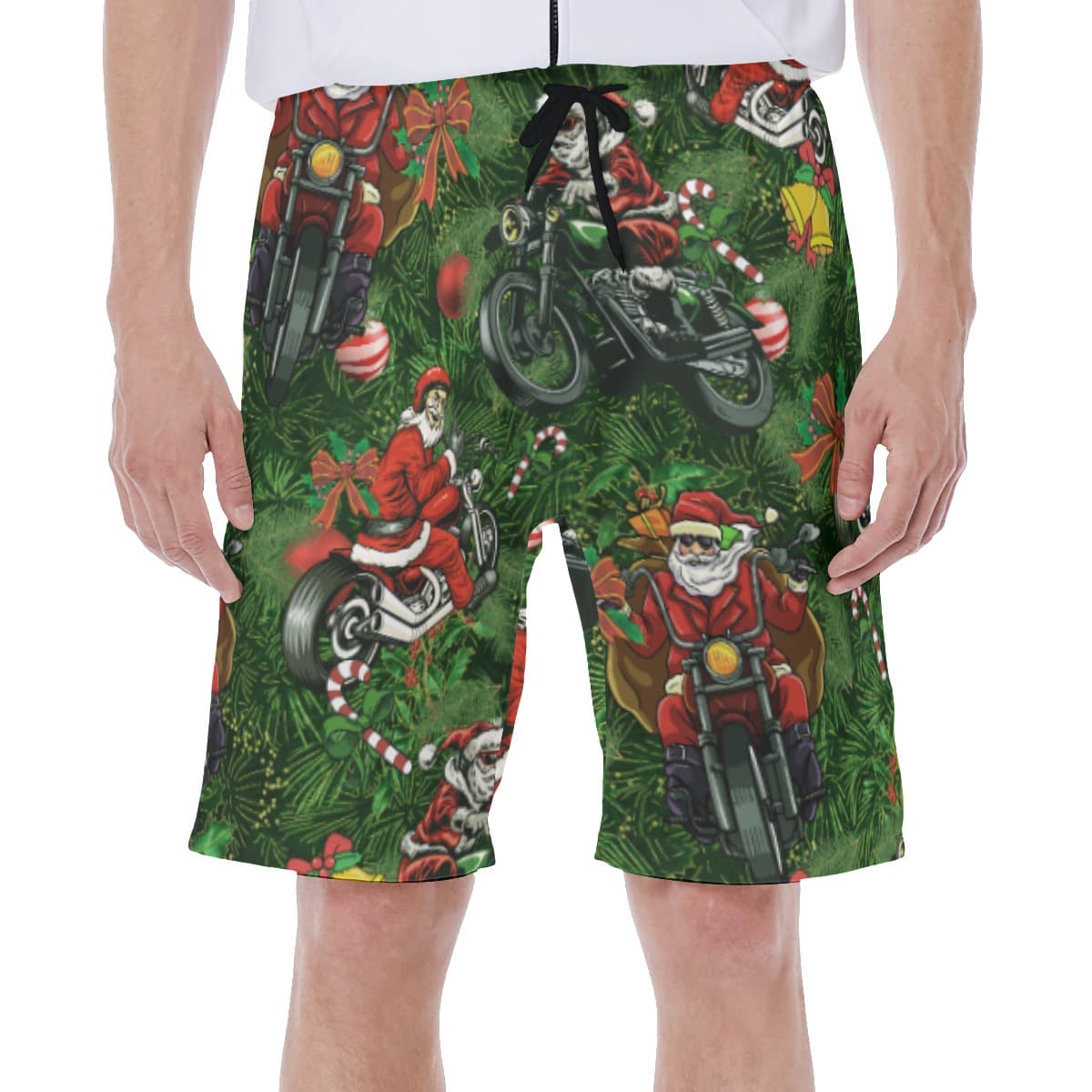 Funny Santa And Motorcycle Swim Trunks For Men (2)