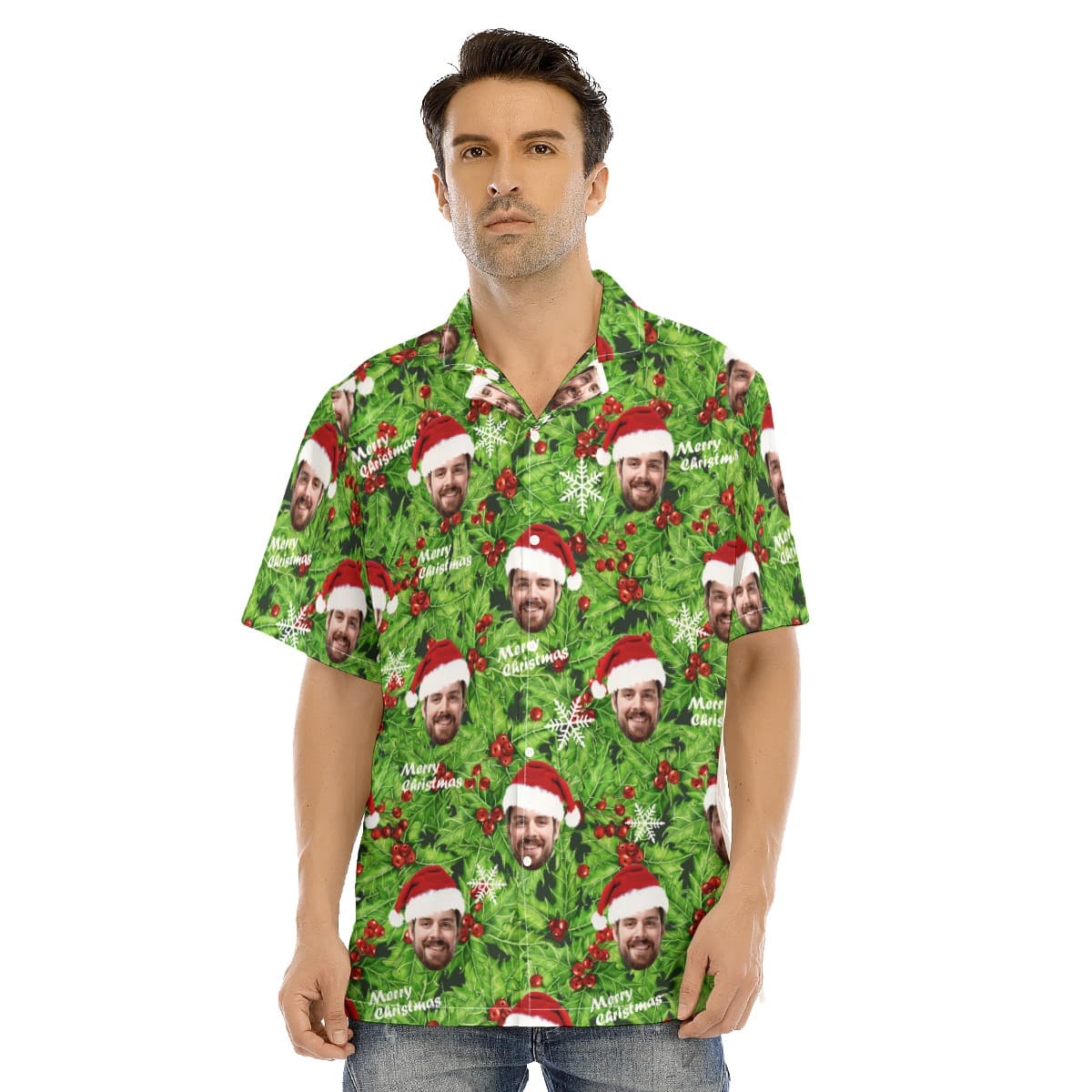 Christmas Hawaiian Shirt Custom Face (1)