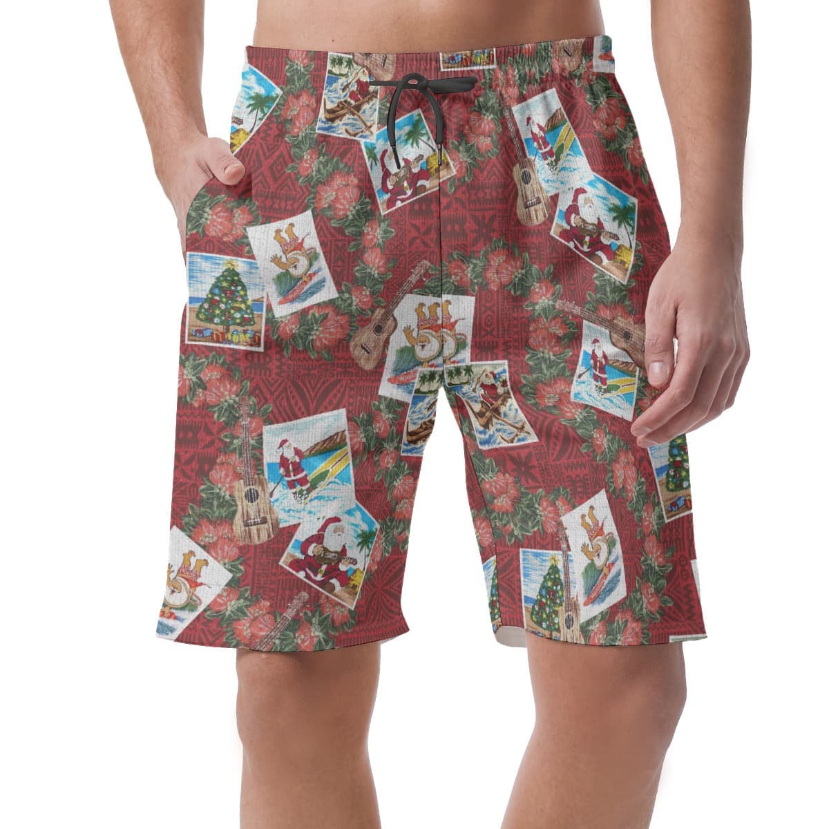 Christmas Santa Hawaiian Beach Shorts For Men (3)