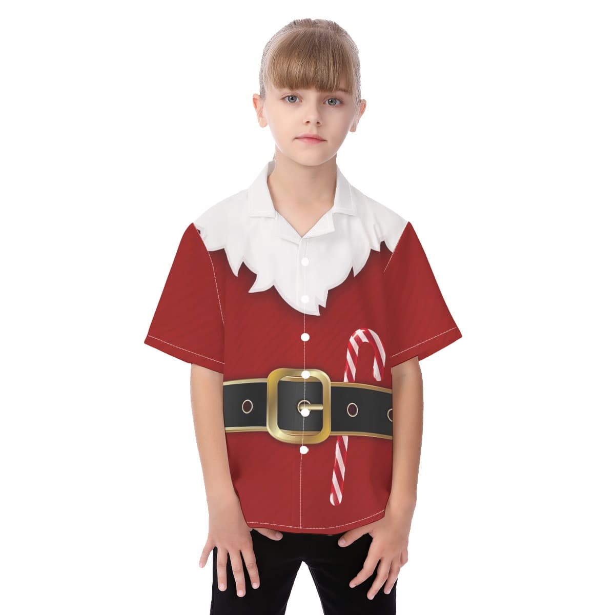 Cute Santa Claus Costume Hawaiian Shirt For Kids (2)
