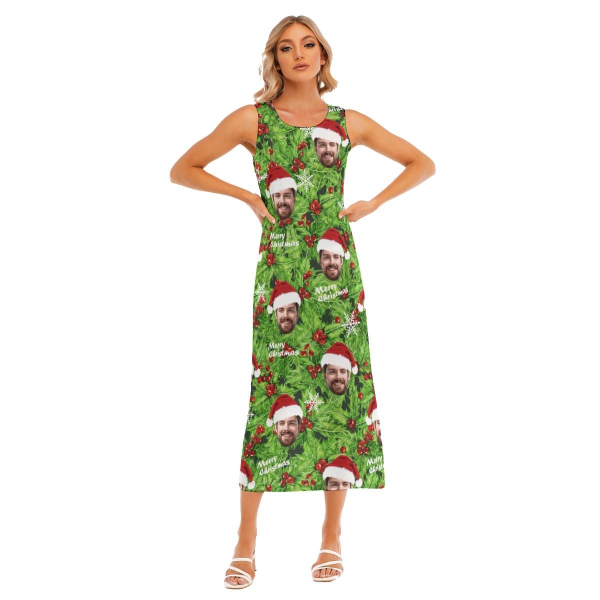 Hawaiian Christmas Dress Custom Face (1)