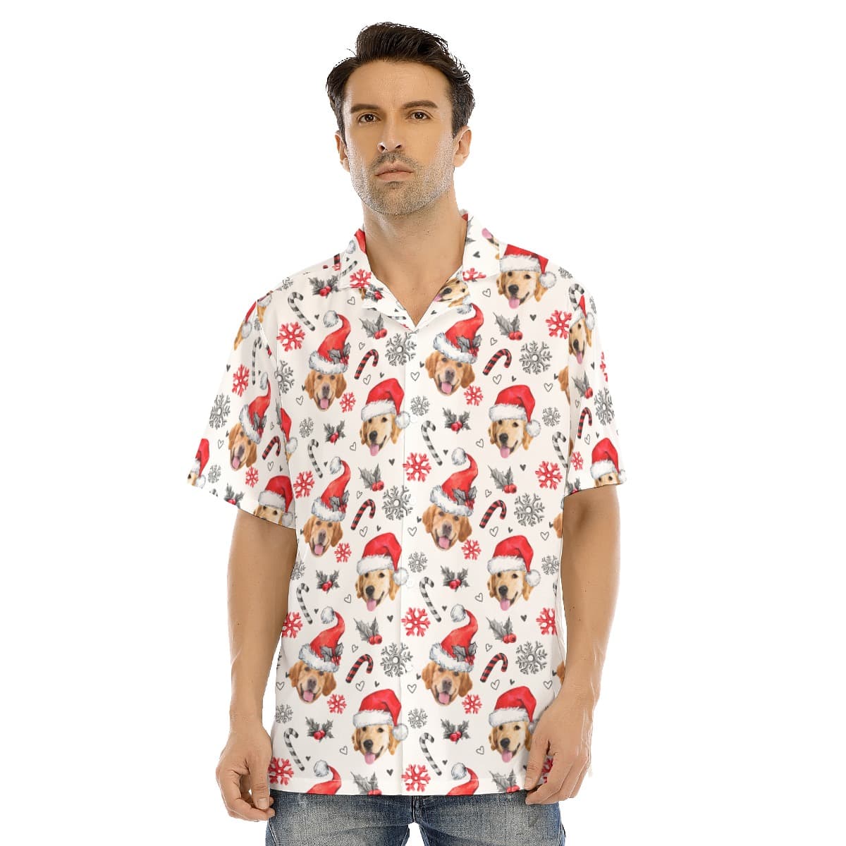Christmas Hawaiian Shirt With Dog Face (1)