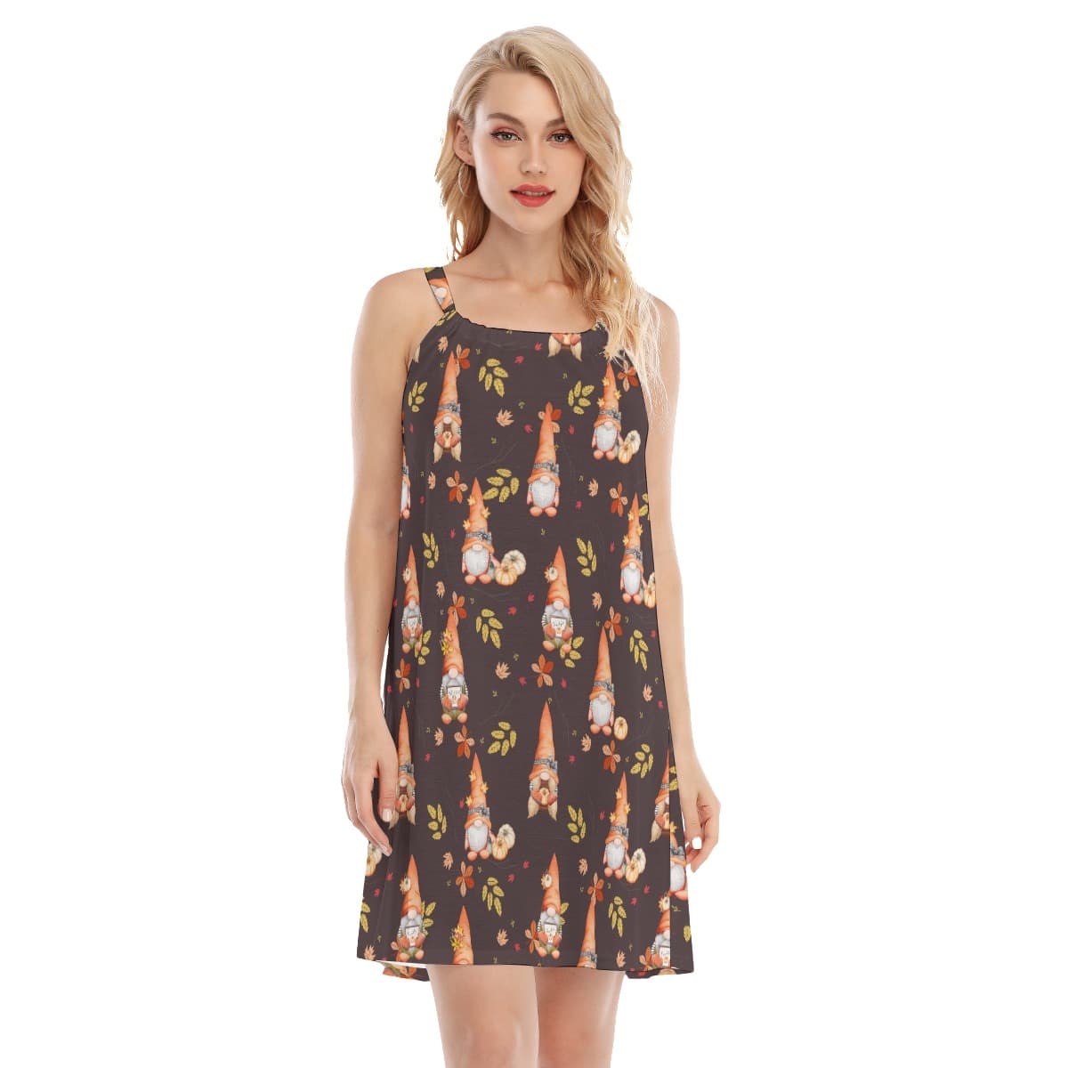 Gnomies Thanksgiving Hawaiian Dress For Women (1)