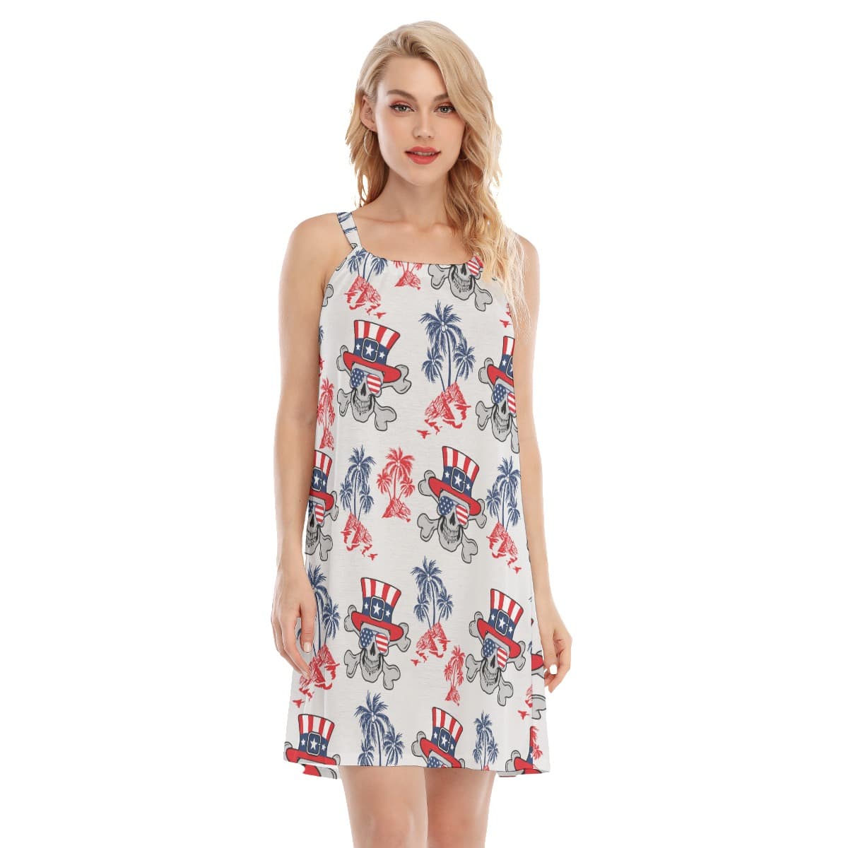American Goth Patriotic Cami Dress For Women (1)