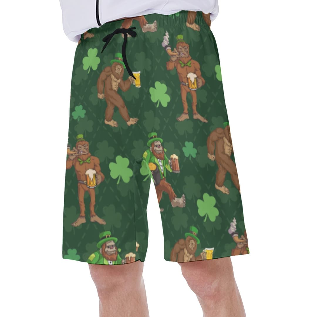 Bigfoot St Patrick Hawaiian Swim Trunks For Men