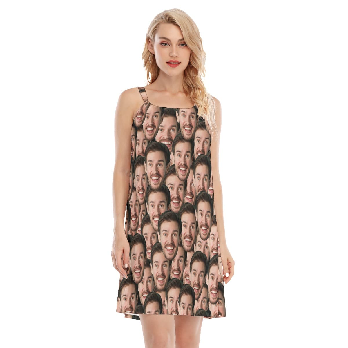 Cool Custom Face Cami Dress For Women (1)