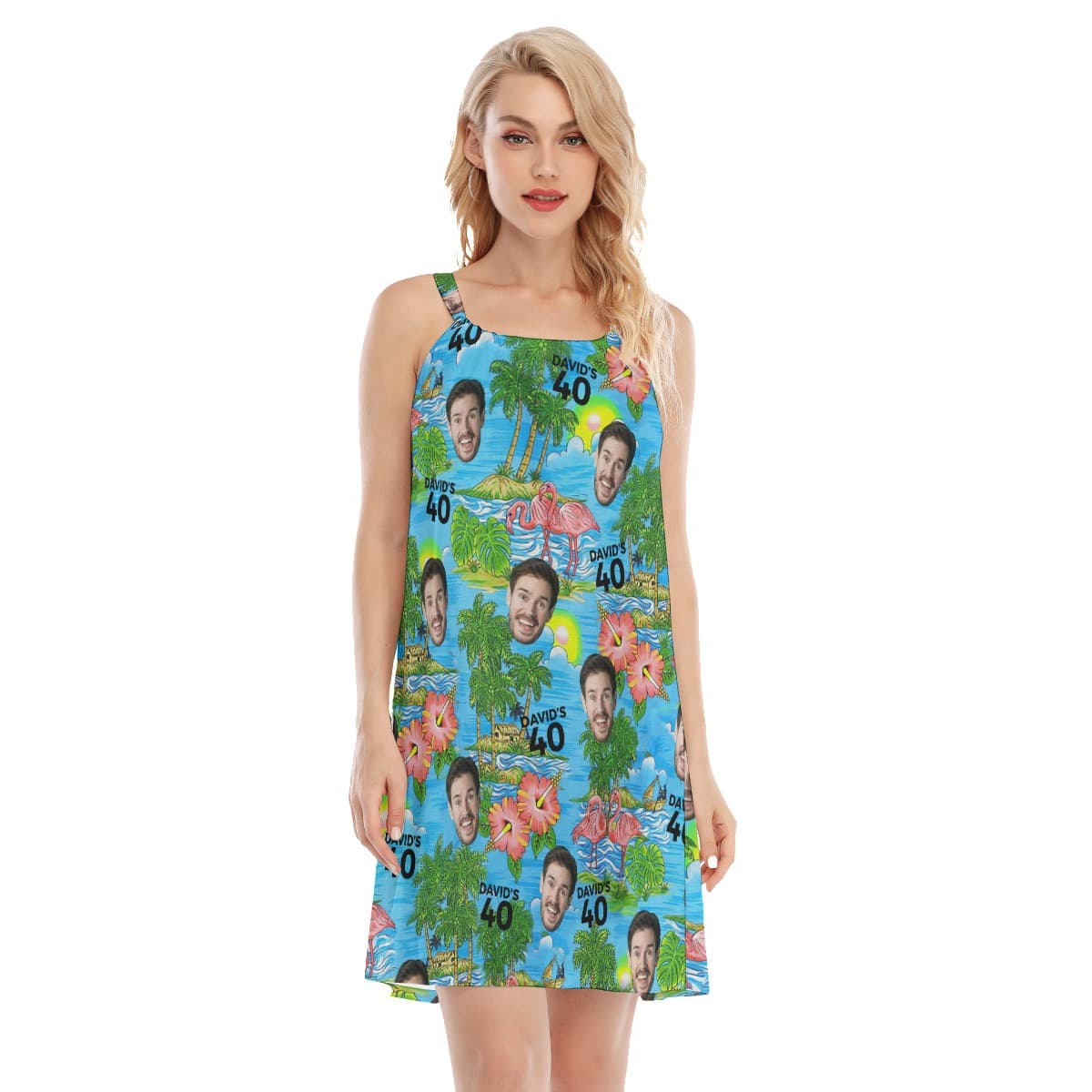 Custom Face And Text Cami Dress For Special Birthday Gift (1)