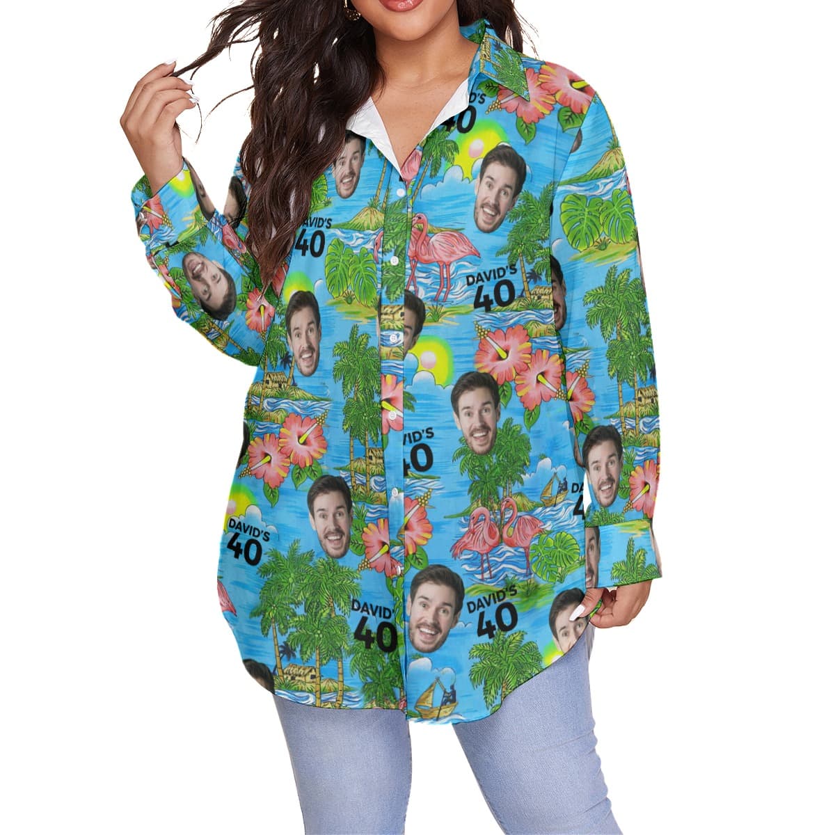 Custom Face Birthday Plus Size Hawaiian Shirt (1)