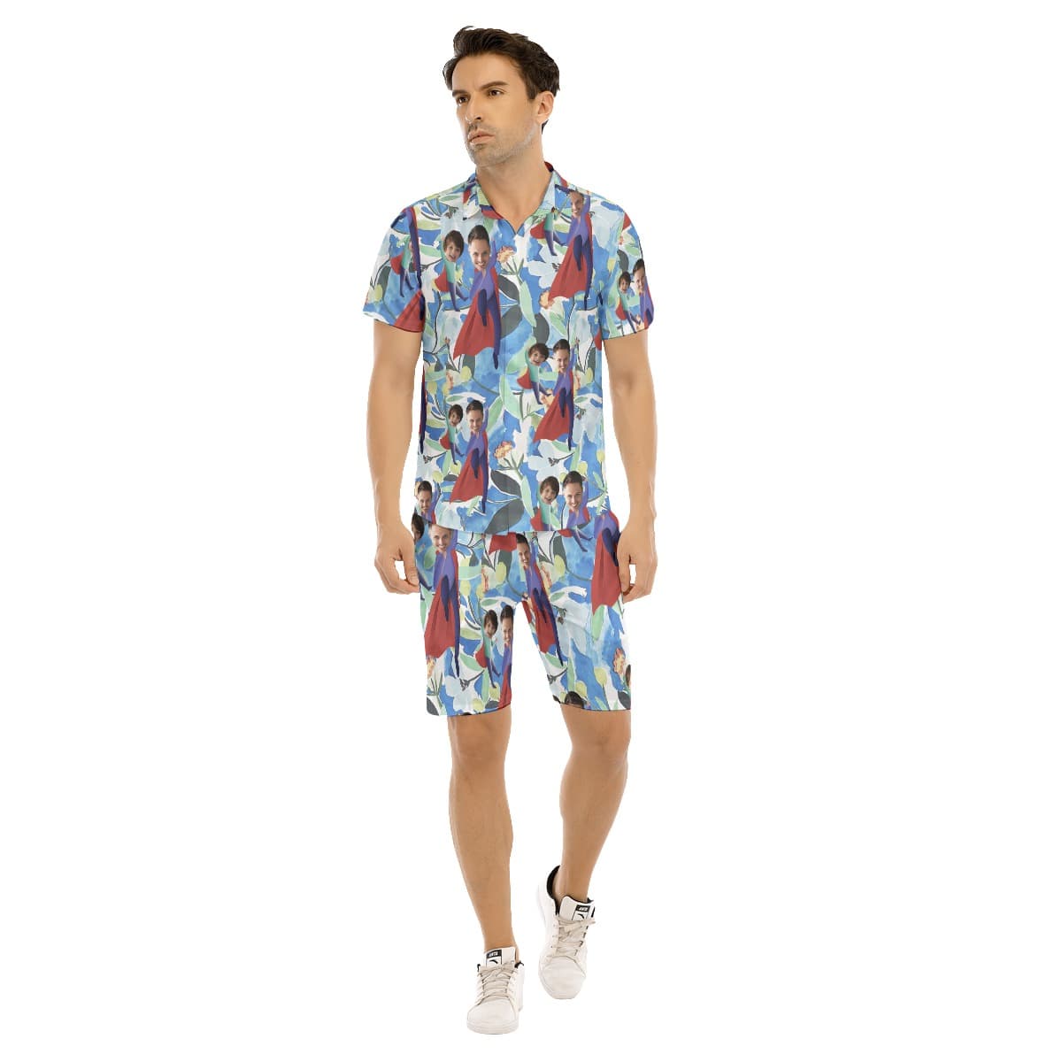 Funny Custom Face Father’s Day Hawaiian Shirt And Shorts For Men (1)