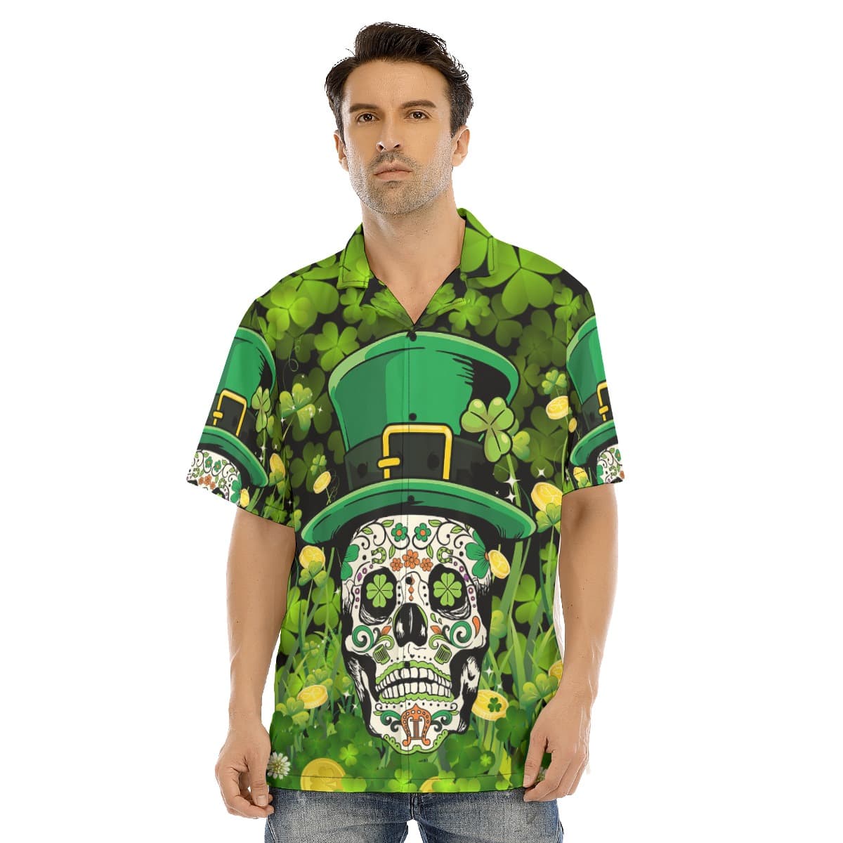 Goth Patrick's Day Men Hawaiian Shirt (1)