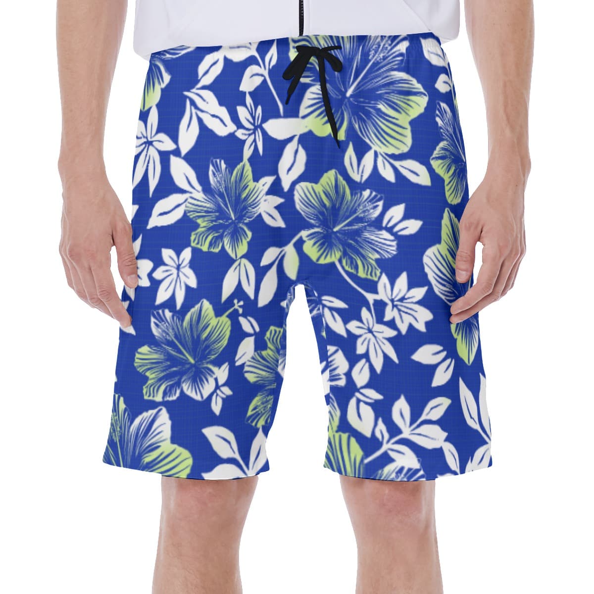 Hibiscus Men's Hawaiian Beach Swim Trunks (1)