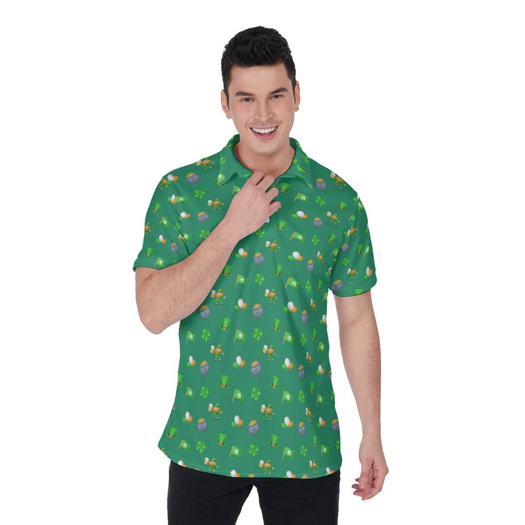 St Patrick Day Logo Polo Shirt For Men