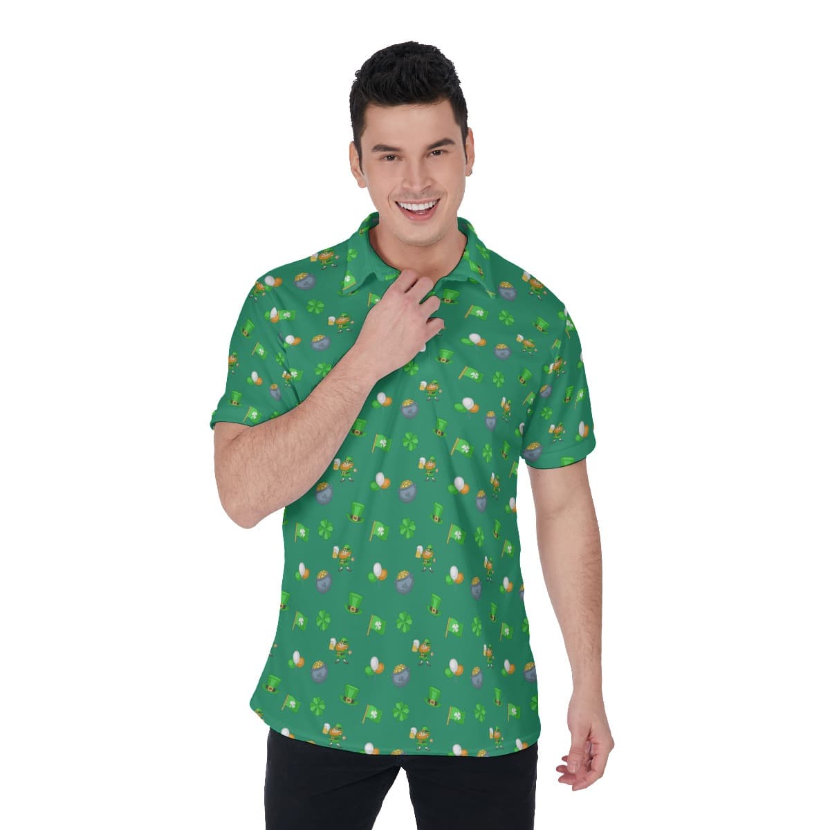 St Patrick Day Logo Polo Shirt For Men